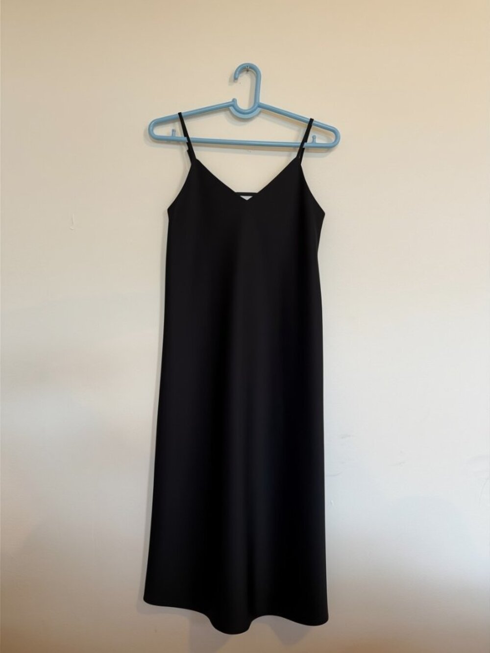Sam Edelman Black Midi Slip Dress Adjustable Straps Size 10